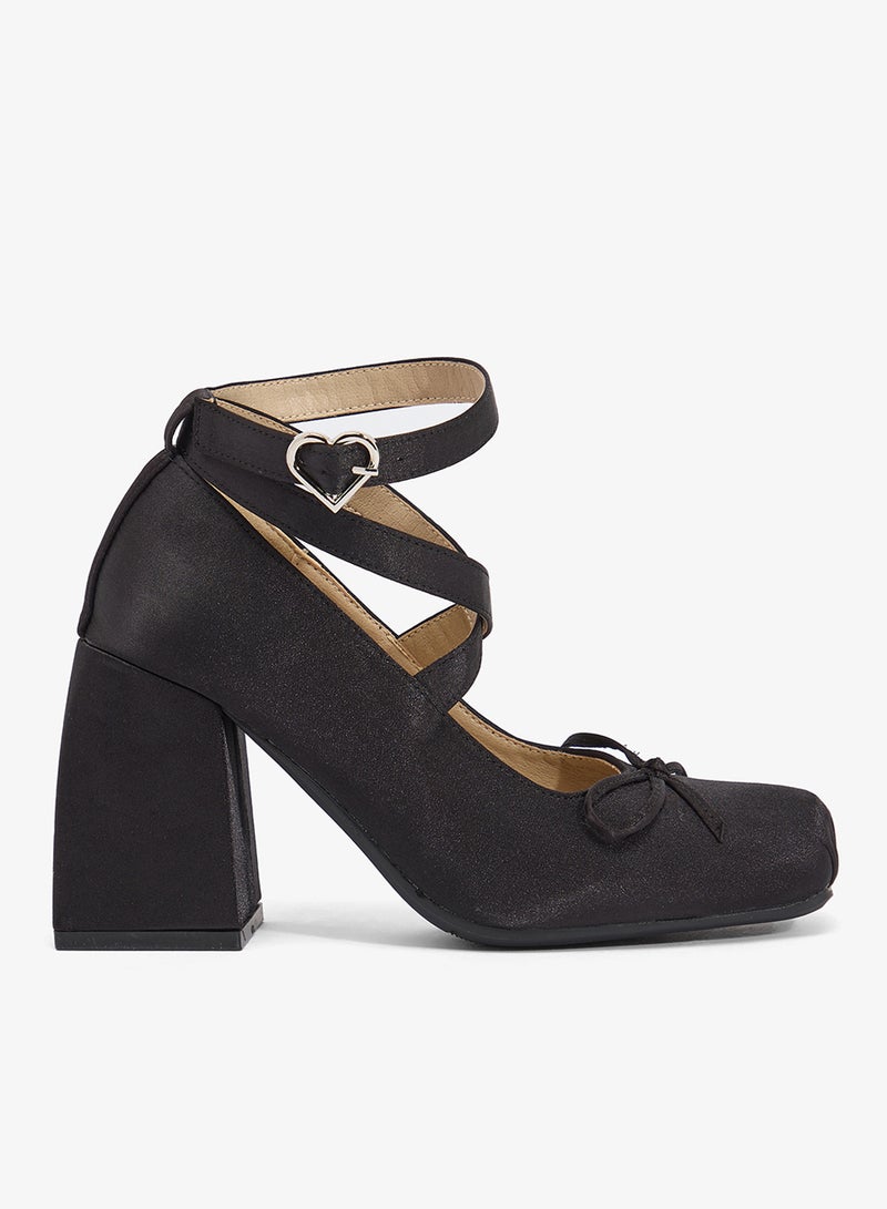 ELLA Ballet High Heel Sandals Wrap Around - Image 1